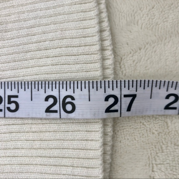 White Ribbed Sweater Women’s Stretch Sz. Large - Picture 9 of 9